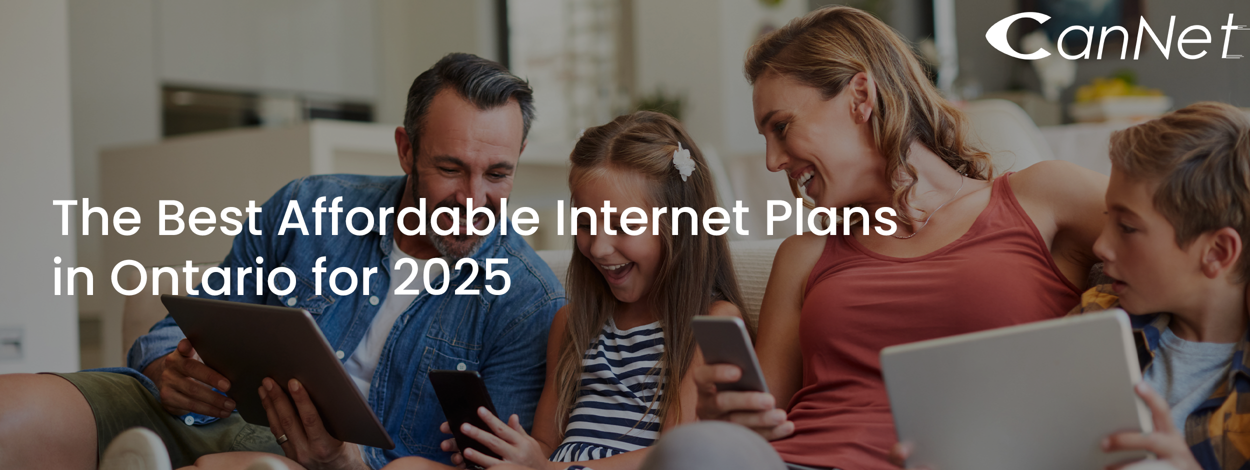 Family watching online content on their phones and or tablets