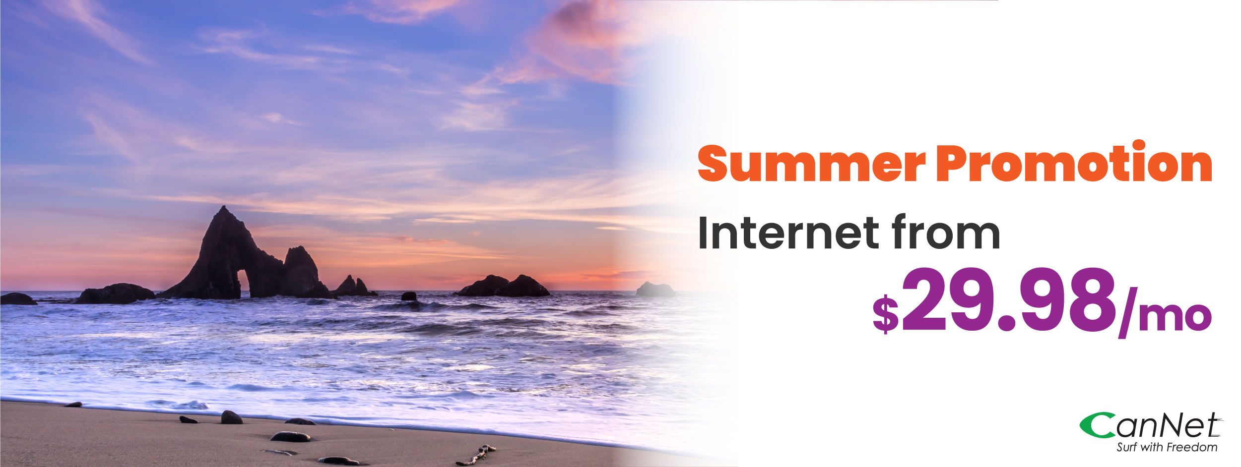 Summer Promotion Internet from $29.98/mo