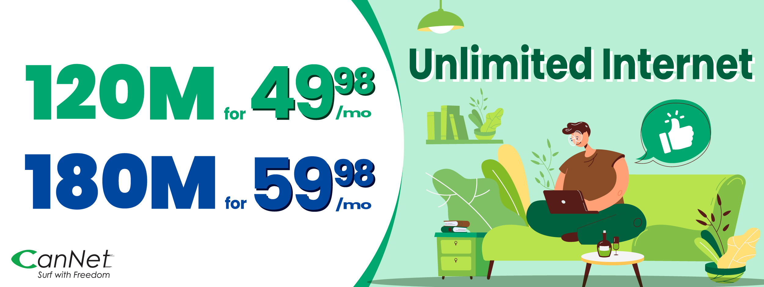 120M unlimited cable internet only $49.98/m (Cogeco service area)