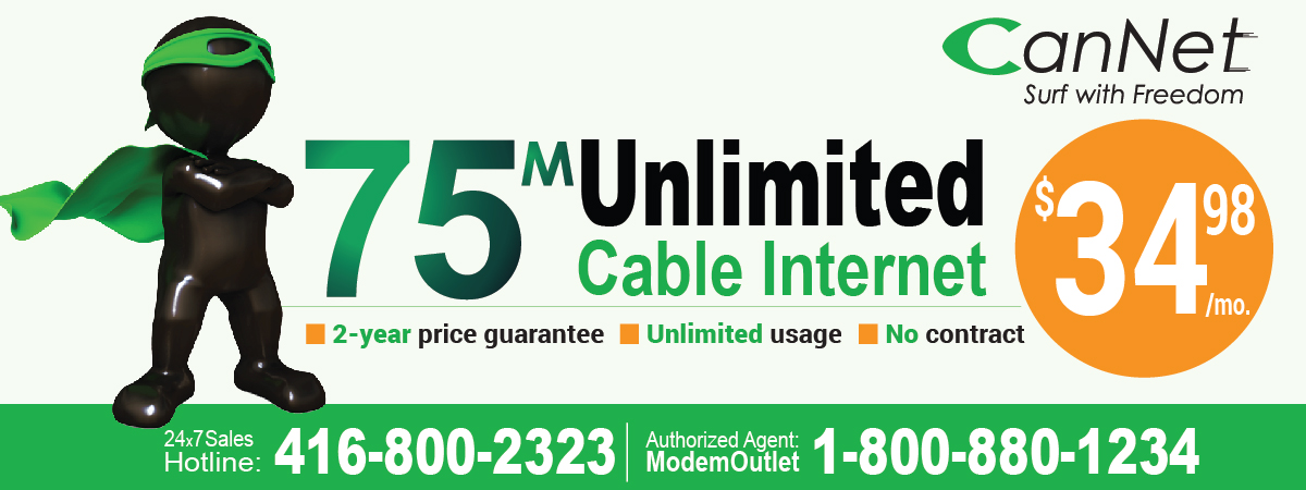 75/10M Unlimited Cable Internet Promotion! (PROMOTION HAS ENDED)