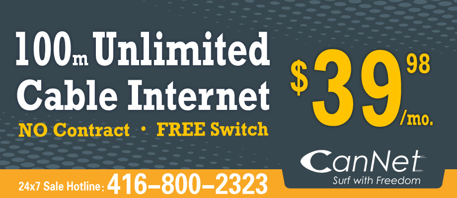 Ontario Residents – Get Affordable Cable Internet Packages Before July 27th, 2017 (PROMOTION HAS ENDED)