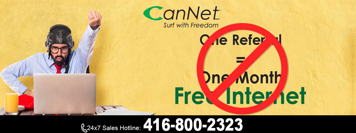 Refer a friend, get one month FREE internet = Ended as of June 1st, 2018
